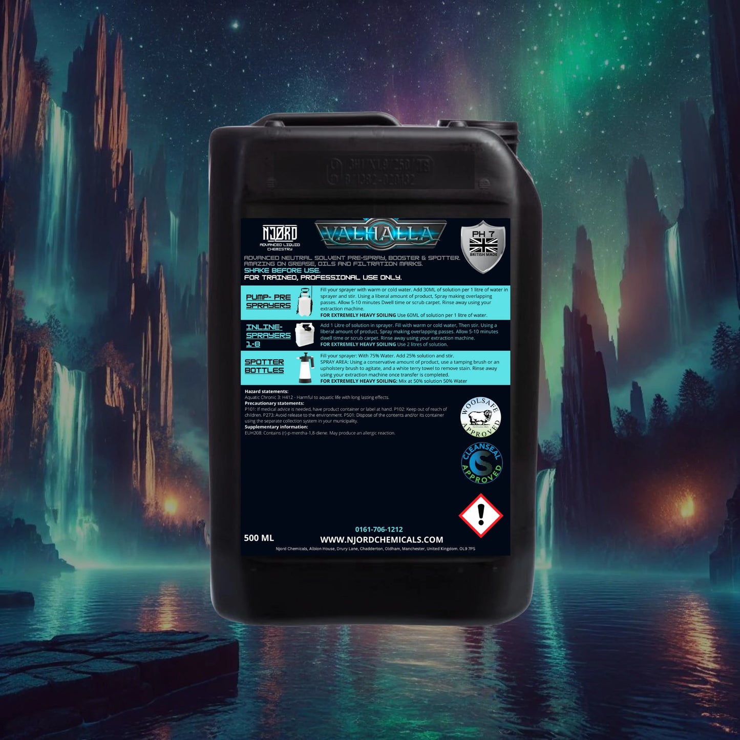 NJORD VALHALLA – WoolSafe Citrus Pre-Spray voor Meubels, Tapijt en Vloerkleden