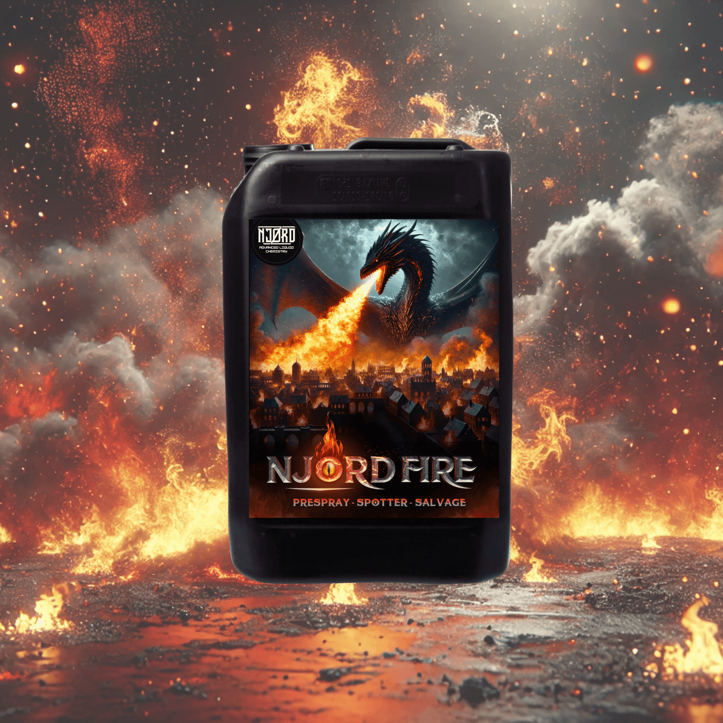 NJORD FIRE Powerful Heavy - Duty Carpet Pre - Spray & Spotter - Izyclean