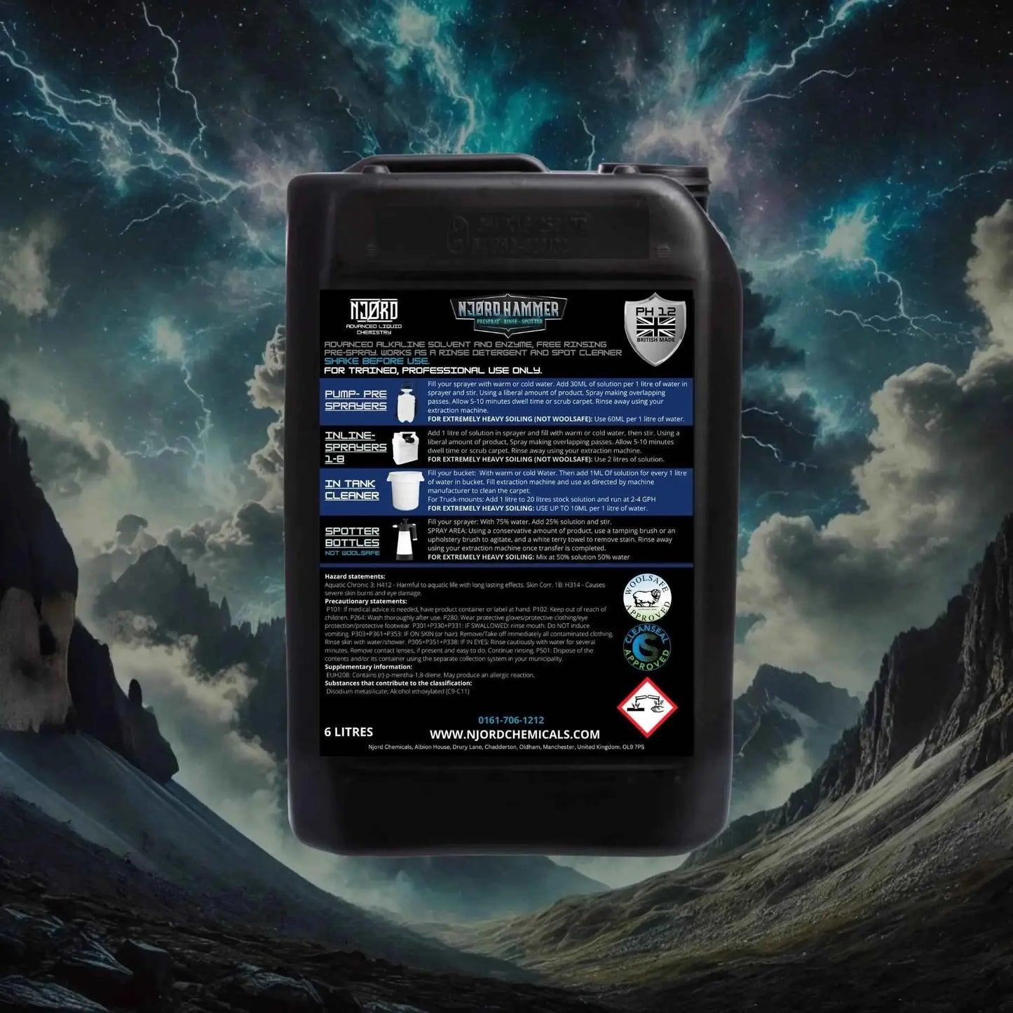 NJORD HAMMER Professional Alkaline Carpet & Upholstery Cleaner - Izyclean